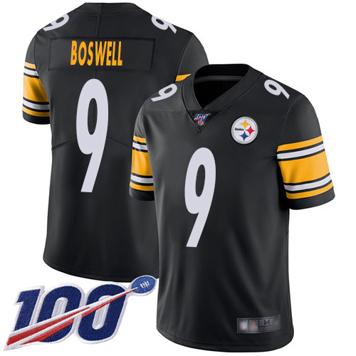 Men Pittsburgh Steelers Football 9 Limited Black Chris Boswell Home 100th Season Vapor Untouchable Nike NFL Jersey
